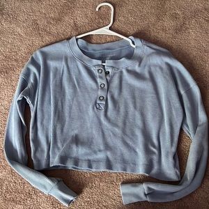 Cropped Blue Long Sleeve